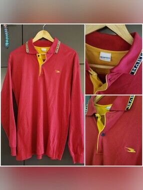 Mens MARTELL (Famous French Cognac House) long-sleeve rugby/polo shirt
